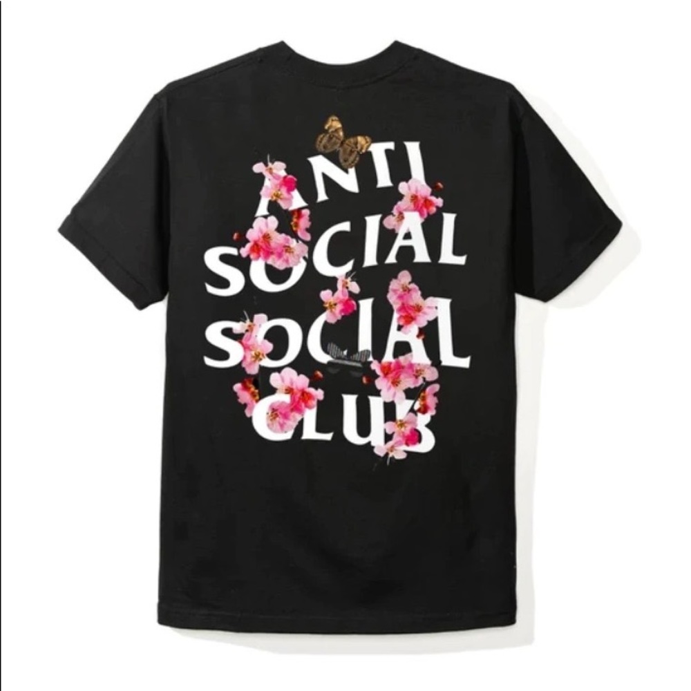 Anti social social club kkoch black tee for women